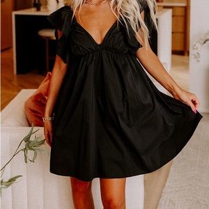 NWT Mable Black Satin Dress